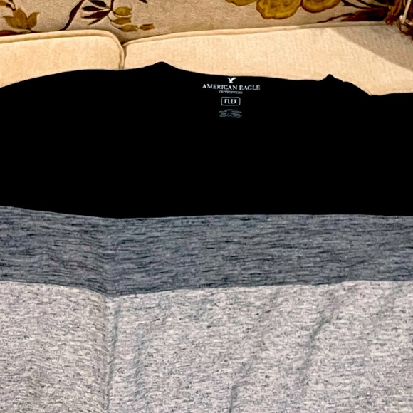 Mens/ American Eagle Shirt Black Grey sliver - Picture 1 of 2